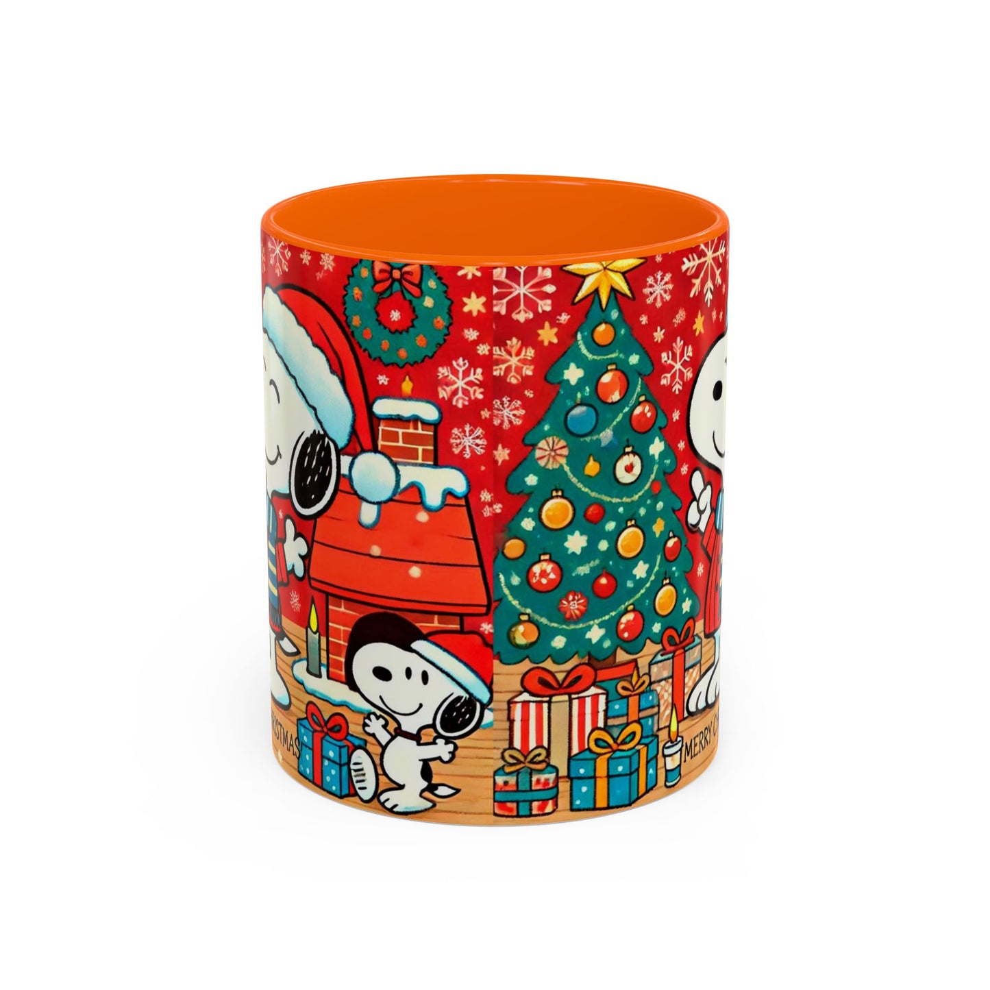 Yellow Santa Holiday Mug | Christmas Accent Coffee Mug (11,15oz)
