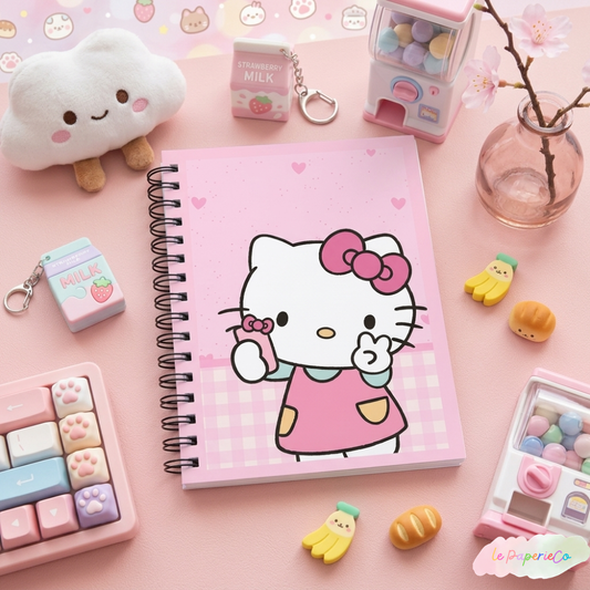 Kawaii Hello Kitty Slefie Notebook – 60 Pages, Cute Stationery, Perfect for Journaling & Gifts