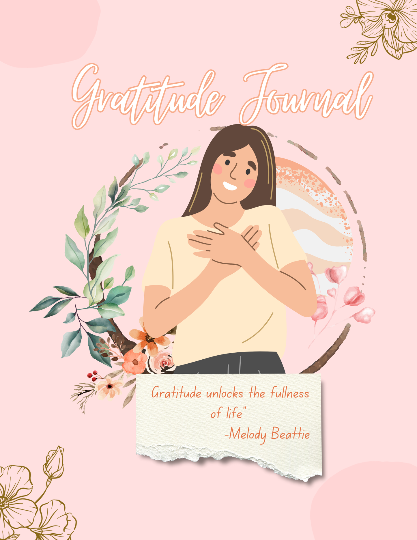 Gratitude Journal With Prompts | Digital Download