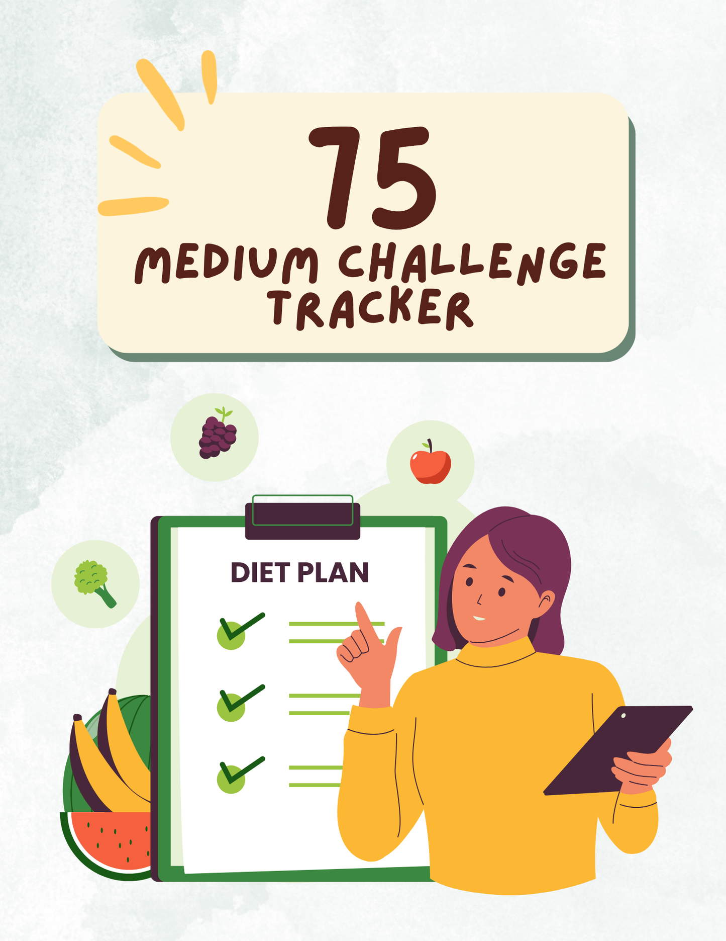 75 Medium Challenge Tracker | Digital Download