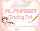 Alphabet Letter Tracing Pad - Pink Floral | Digital Download