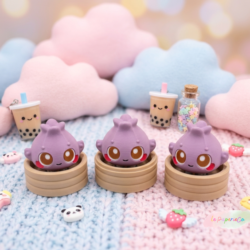 Kawaii Dumpling Keychain Clickers