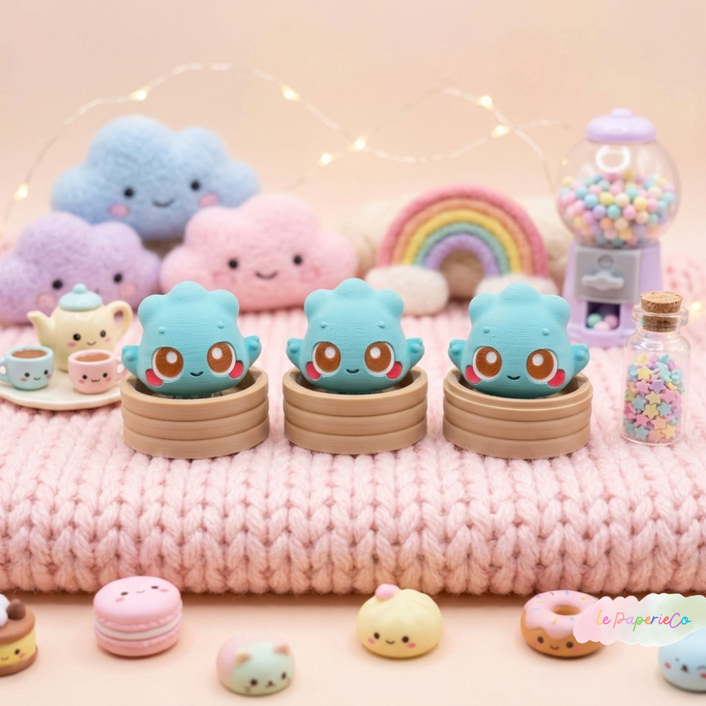 Kawaii Dumpling Keychain Clickers