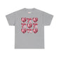 Pink Sequin Hearts & Bows T-Shirt | Valentine Heart Pattern Tee