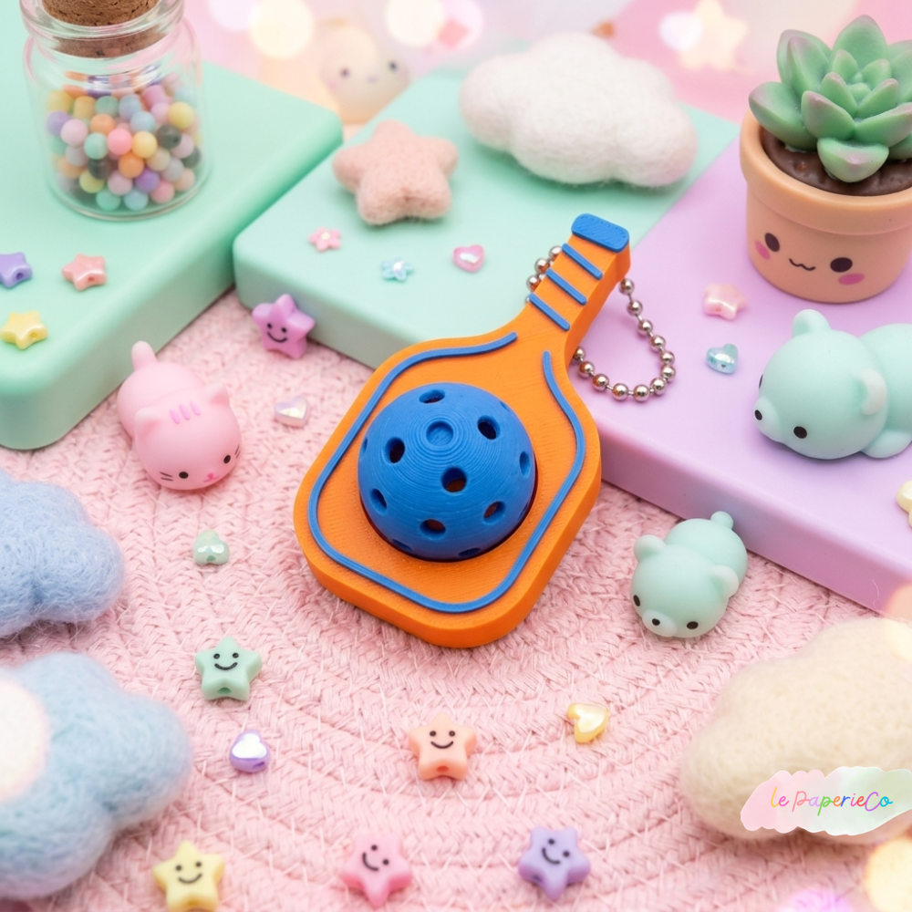 Kawaii Pickleball Keychains