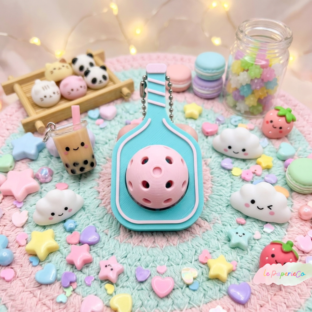 Kawaii Pickleball Keychains