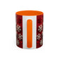 Santa Claus Pattern Mug | Red Snowflakes Christmas Coffee Cup