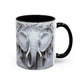 Elephant Relief Accent Coffee Mug  Grey Carved Jungle Design (11/15oz)