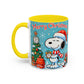 Beagle Chistmas Illustration Mug | Accent Coffee Mug 11oz 15oz