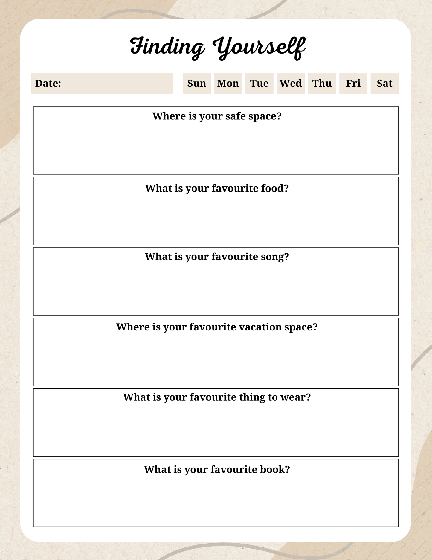 Self-Discovery Journal | Digital Download
