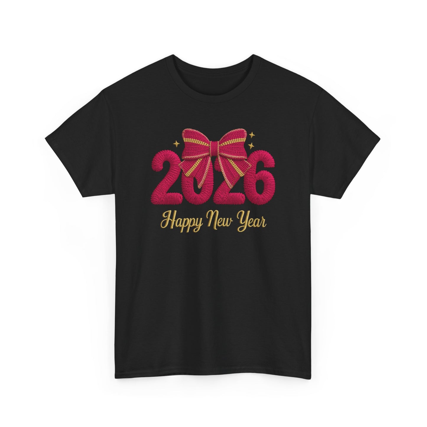 2026 Happy New Year Tee — Festive Ribbon New Year’s Day T-Shirt