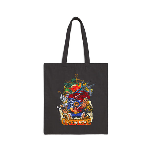 Straw Hat Crew Cotton Canvas | One Piece Anime Tote Bag