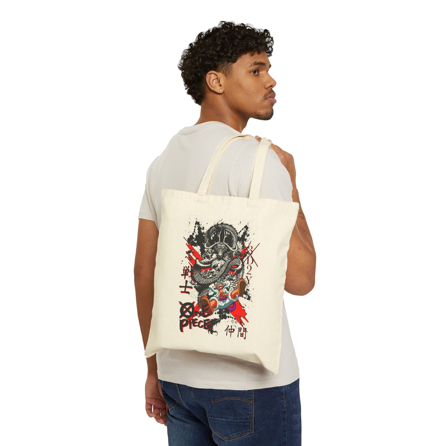 Luffy & Kaido Art Tote Bag |One Piece Inspired Tote Bag