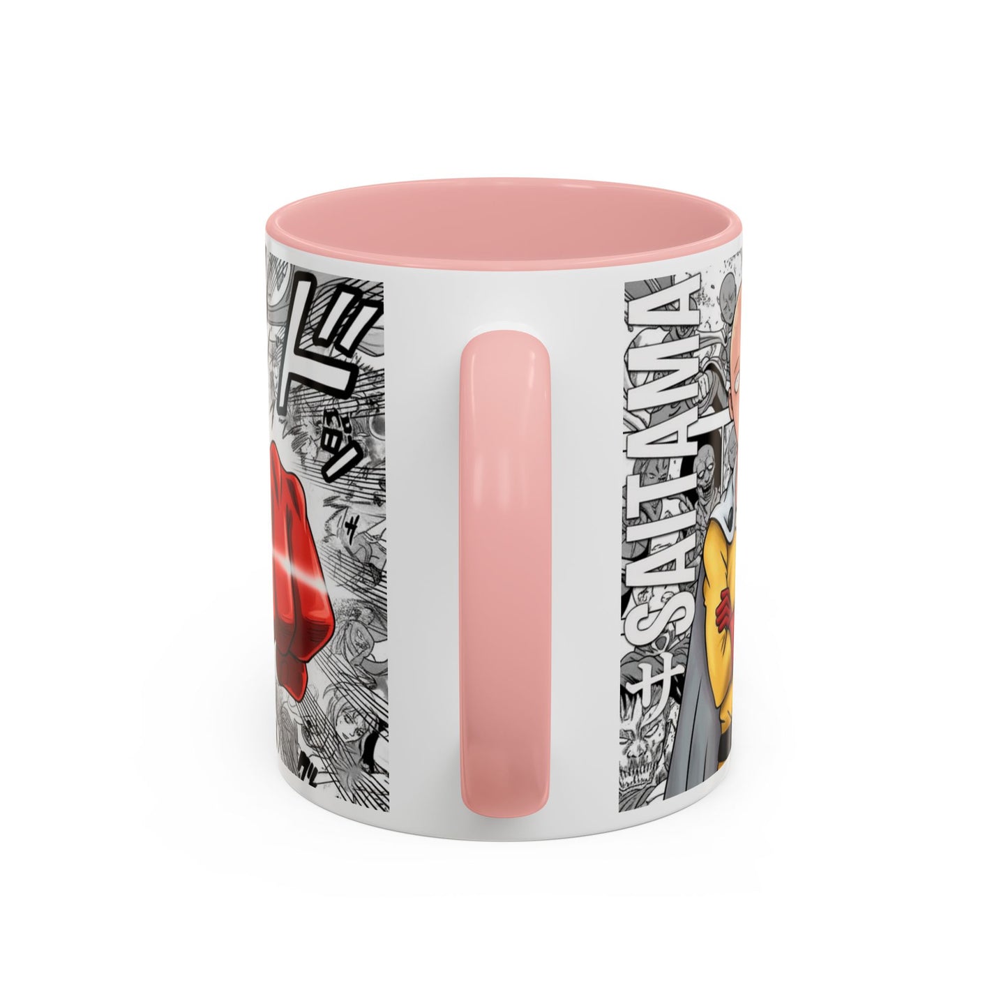 Anime Fist Coffee Mug  Dynamic Manga Collage Accent Mug (11/15 oz)