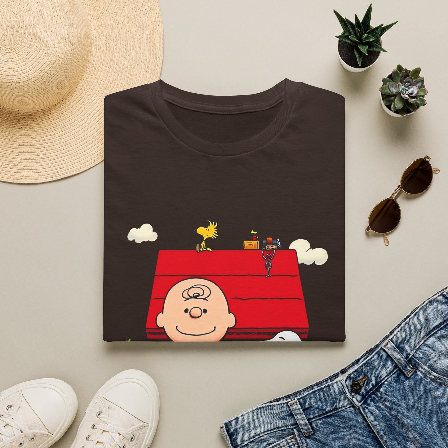 Charlie Brown & Snoopy Comic Tee — Peanuts Doghouse Graphic T-Shirt