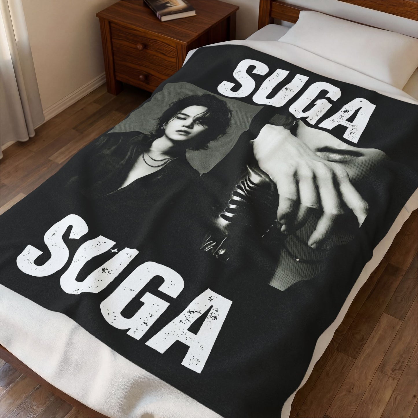 SUGA Photo Collage Blanket | BTS Velveteen Plush Blanket