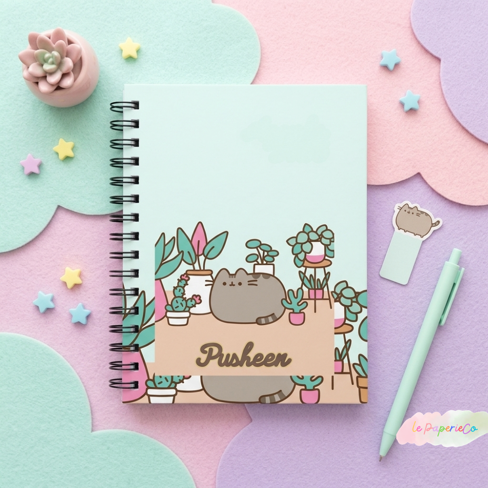 Kawaii Pusheen Garden Notebook | A5 Notebook