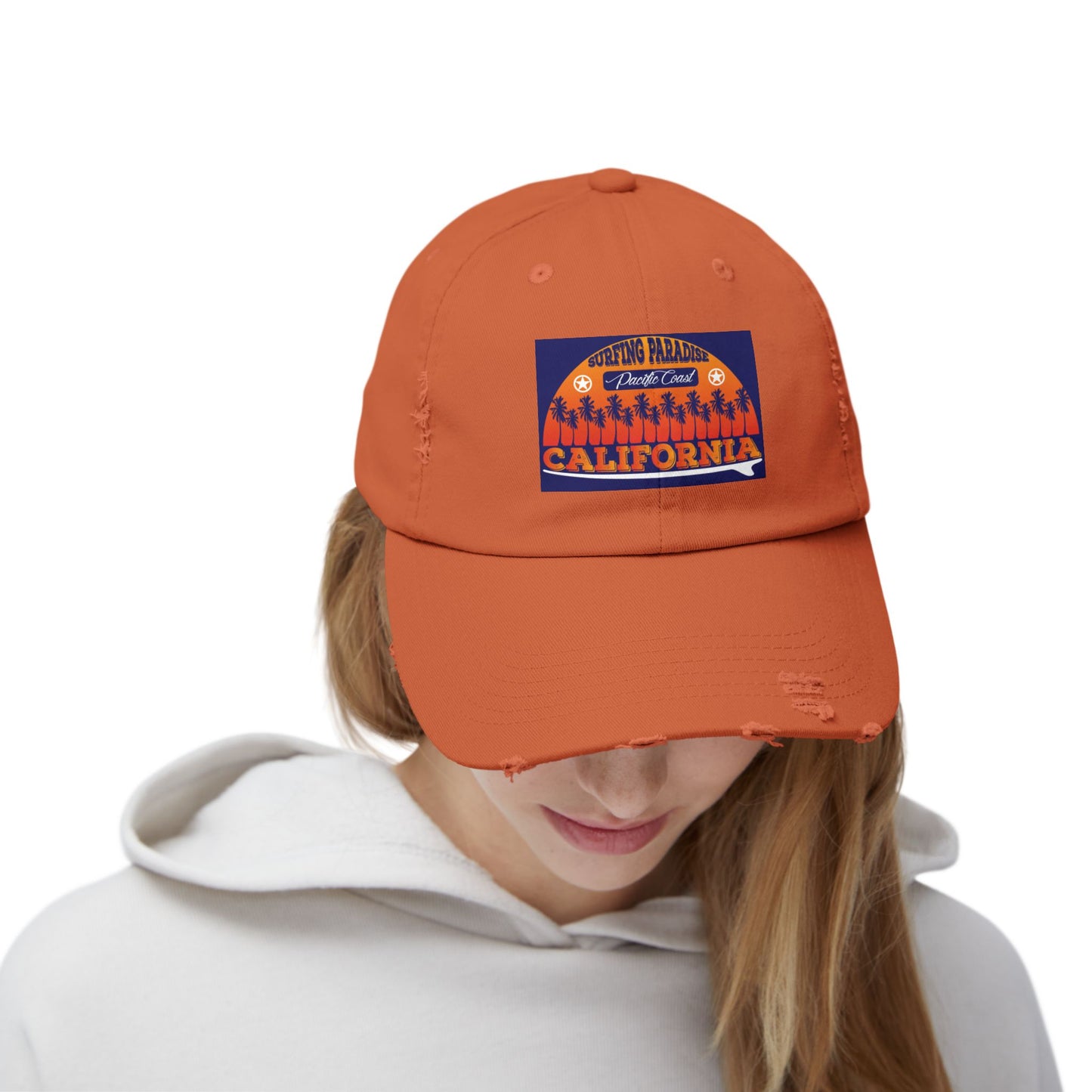 California Surfing Paradise Distressed Cap