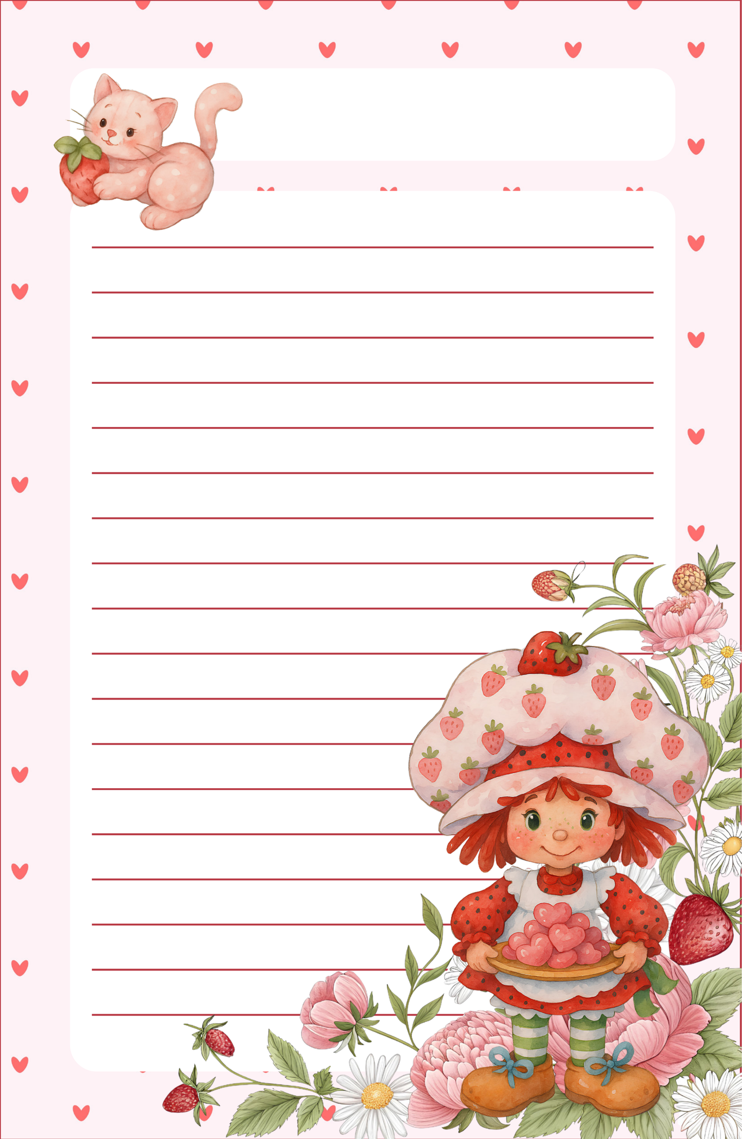 Strawberry Shortcake-inspired Notepad