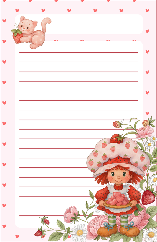 Strawberry Shortcake-inspired Notepad