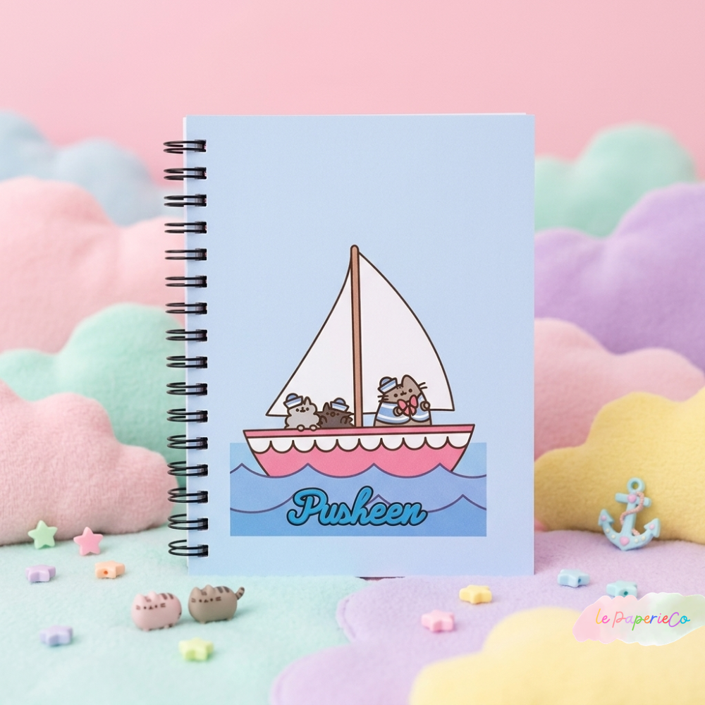 Kawaii Pusheen Sailor Sailboat Notebook | A5 Notebook