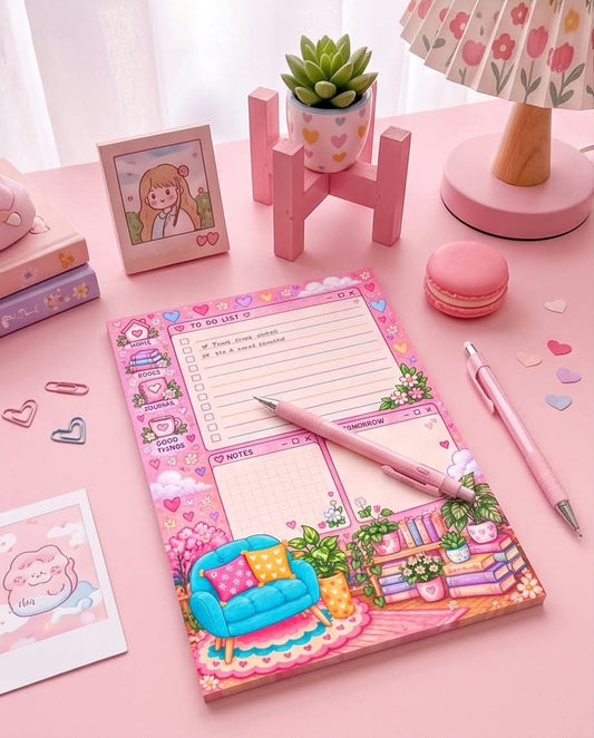 Pink Sanctuary To-Do List Memo Pad