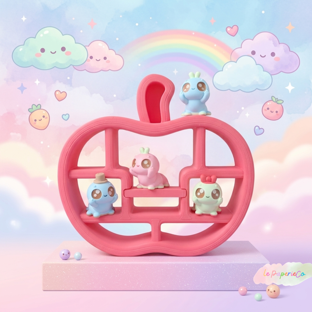 Apple Shelf and Caterpillar Desk Decorations