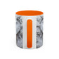 Elephant Relief Accent Coffee Mug — Grey Carved Jungle Design (11/15oz)