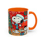 Yellow Santa Holiday Mug | Christmas Accent Coffee Mug (11,15oz)