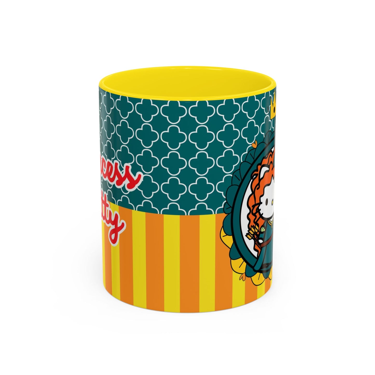 Redheaded Princess Kitty Accent Coffee Mug | Cute Cat Princess Design