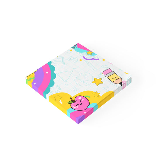 Colorful Hearts Grid Sticky Note Pads