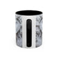 Elephant Relief Accent Coffee Mug  Grey Carved Jungle Design (11/15oz)