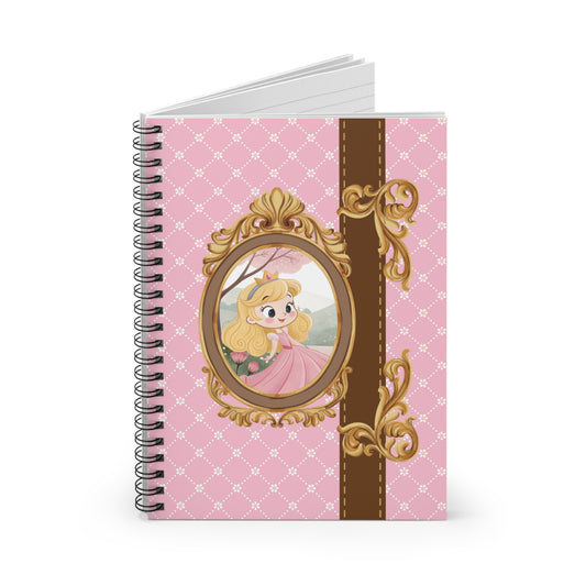 Princess Pink Spiral Notebook — Ruled Journal for Kids