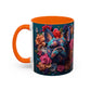 Floral French Bulldog Accent Coffee Mug  Colorful Dog Art 11/15oz