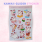 Kawaii Glider Sticker Sheet| Kawaii Laptop decal