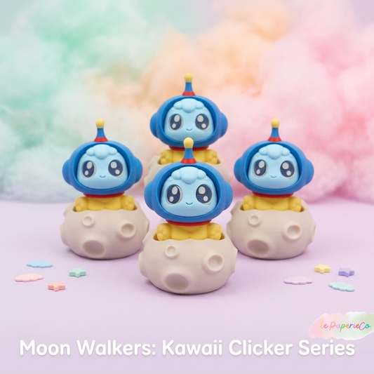 Kawaii Moon Walkers Desk Clickers