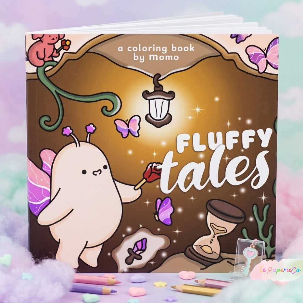 Kawaii Fluffy Tales | 8x8 in Coloring book
