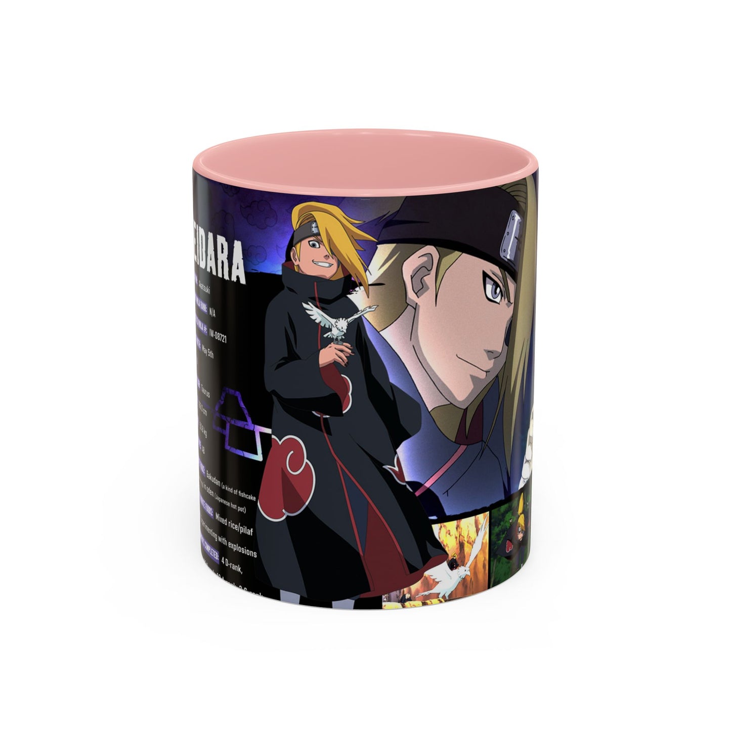 Deidara Naruto Shippuden Accent Coffee Mug | Anime Art Collage (11/15oz)