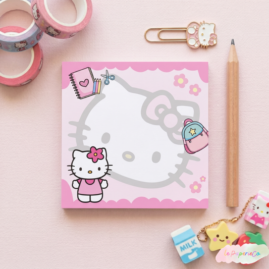 Kawaii Hello Kitty Notepad | 3.5 x 3.5 in