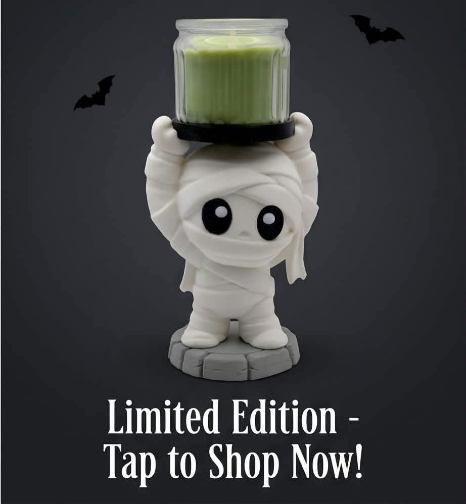 Spooky-Cute Mummy Candle Holder