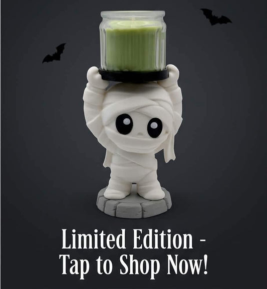 Spooky-Cute Mummy Candle Holder