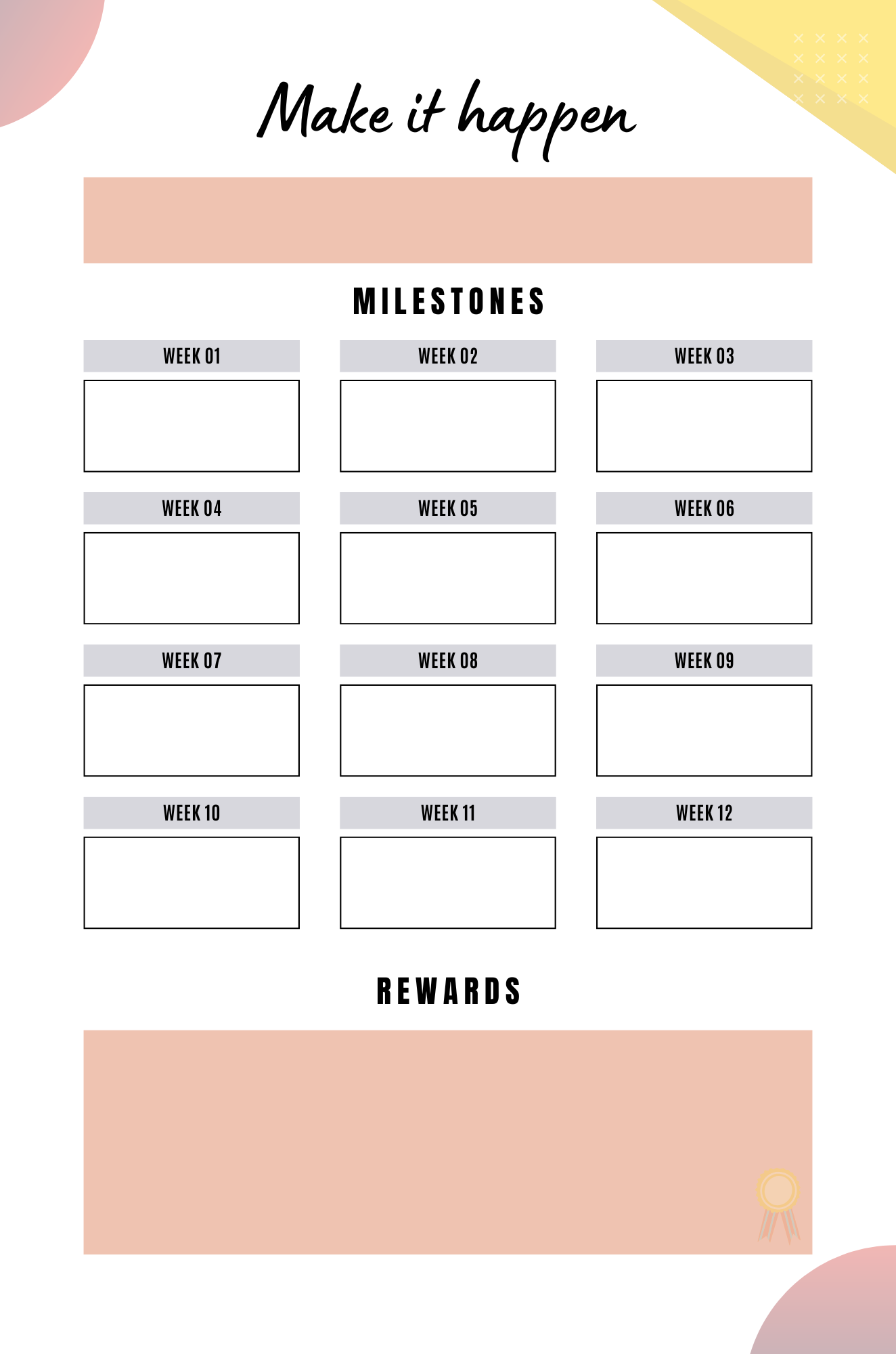 12 Week Weight Loss Planner | Digital Download