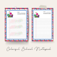 Colorful School Notepad (50 pages)