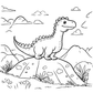 Kid's Dinosaur Adventure Coloring Book | 8x8 in