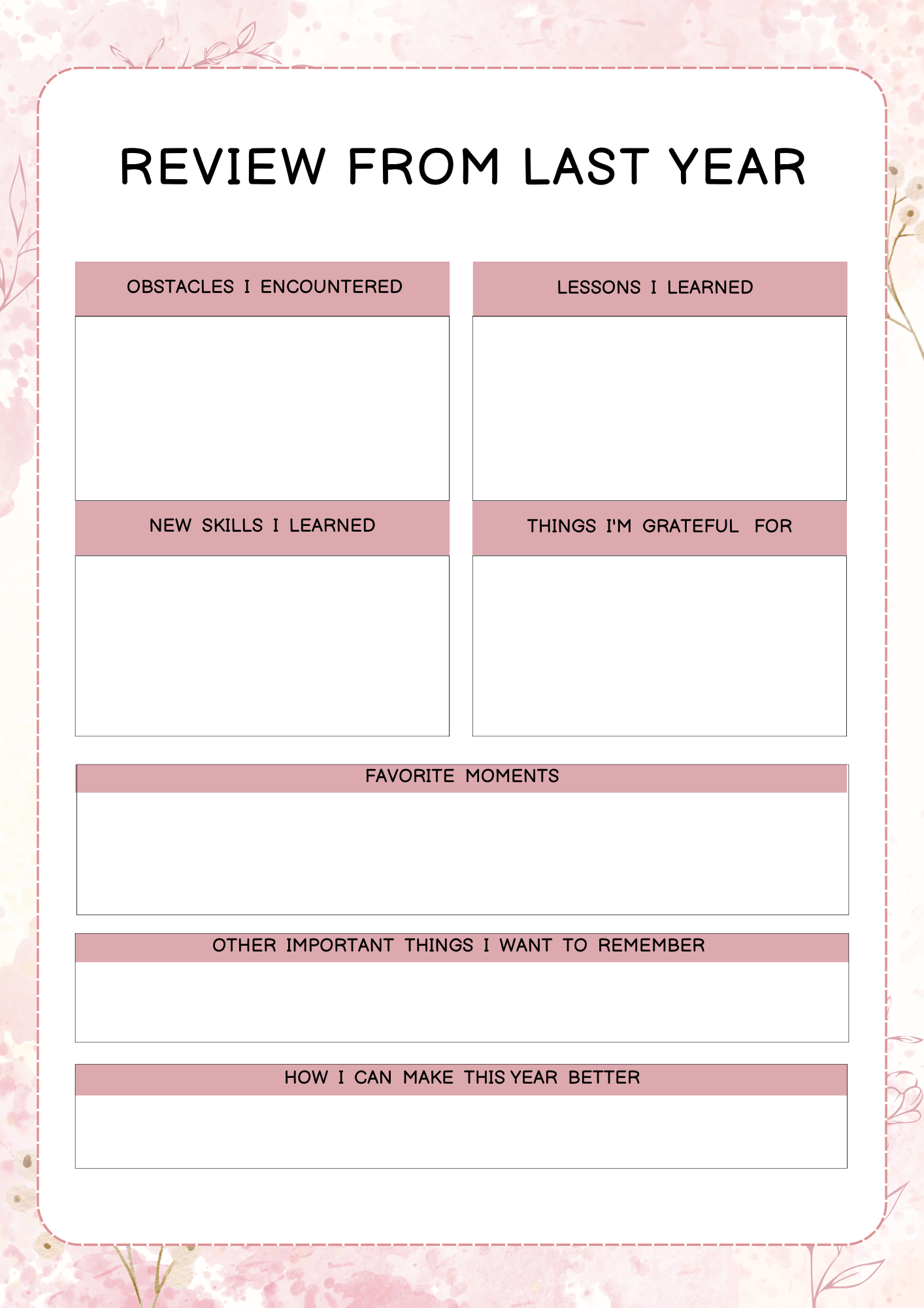 Personal Growth Planner | Digital Download