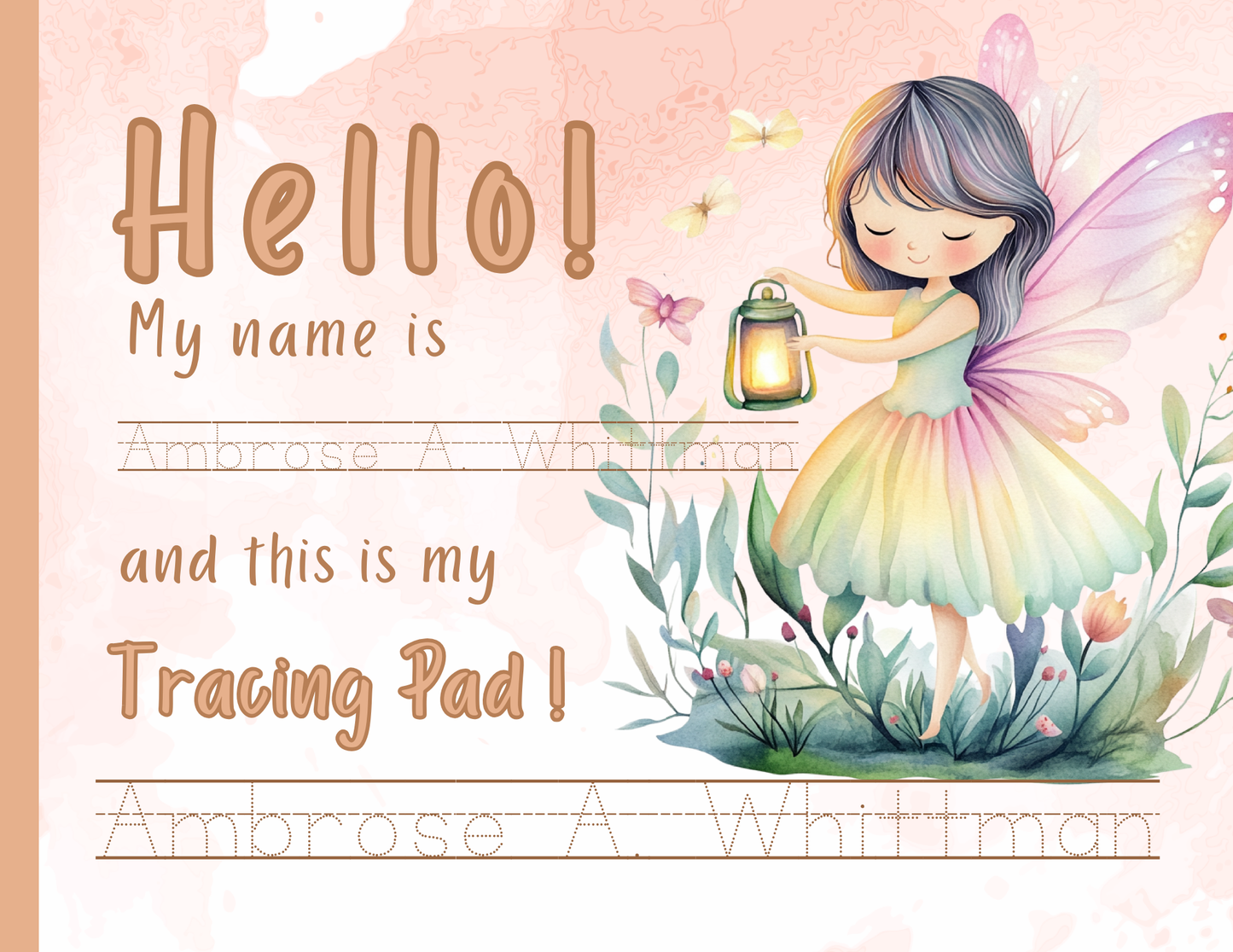 Line Tracing Pad - Fairy Theme | Digital Download
