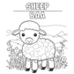 Farm Animals Names & Sounds Coloring Book | 8x8 in
