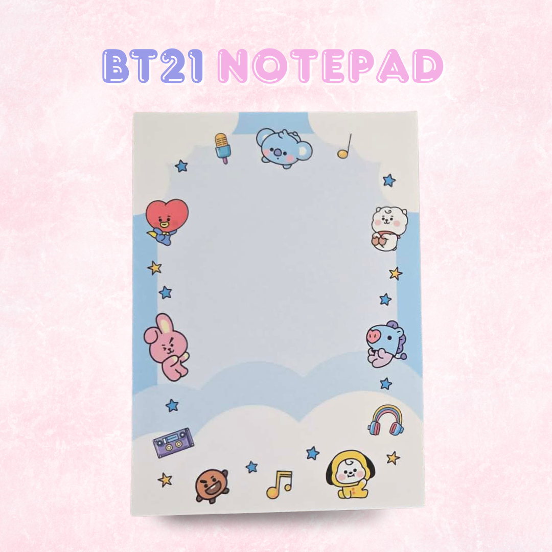BT21 Inspired Notepad (50 pages)