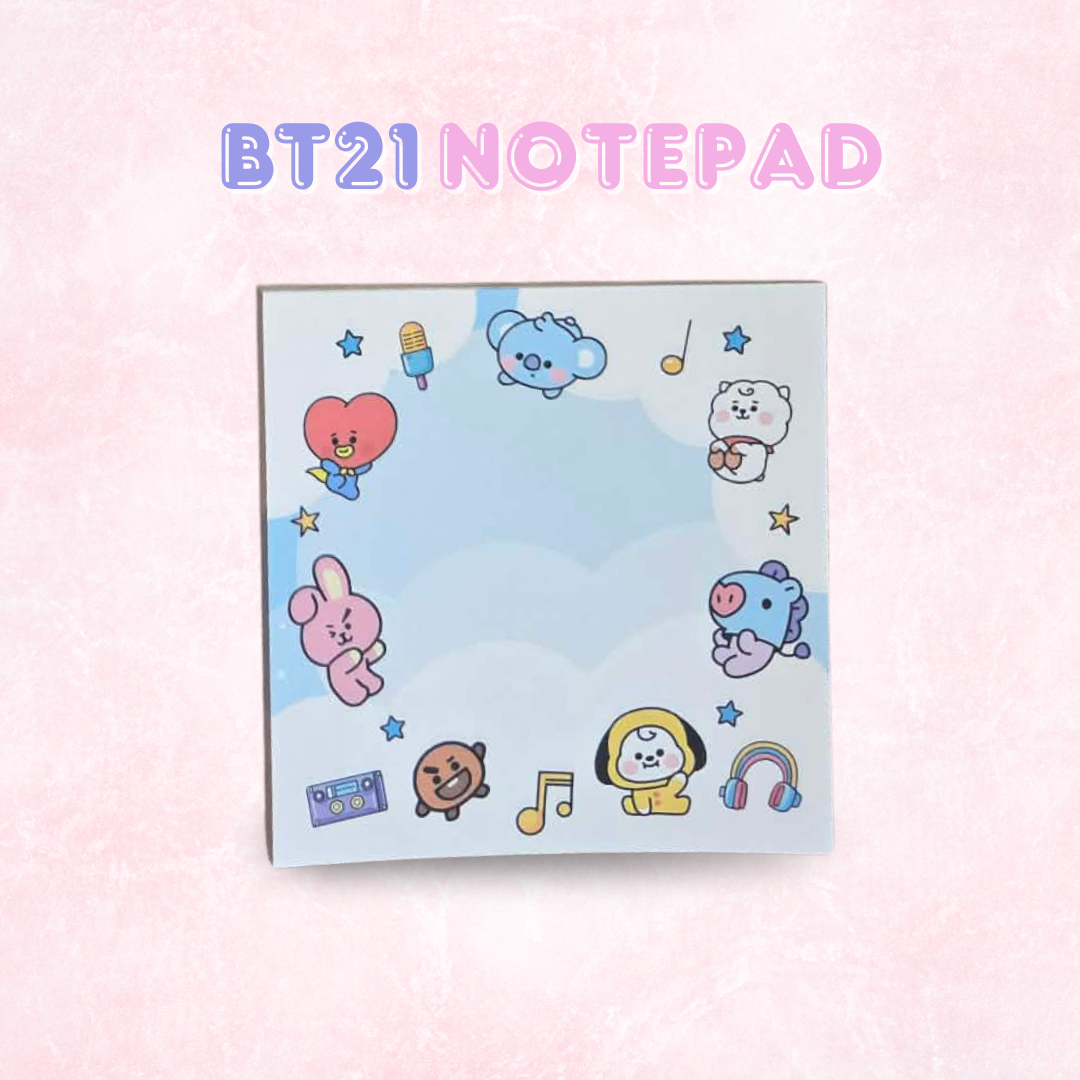 BT21 Inspired Notepad (50 Pages)