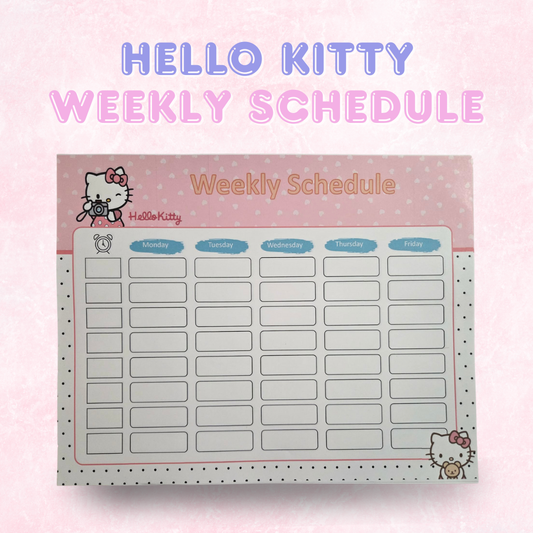 Hello Kitty Inspired Weekly/Monthly Planner pad | Personalizable/ Customizable